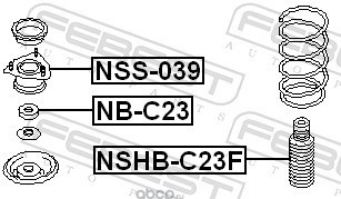 Febest NSHBC23F Пыльник переднего амортизатора
