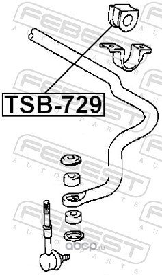Febest TSB729 Втулка переднего стабилизатора