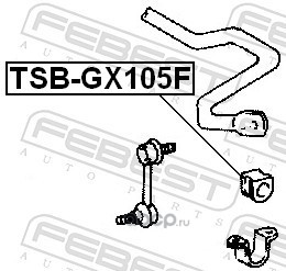 Febest TSBGX105F Втулка переднего стабилизатора