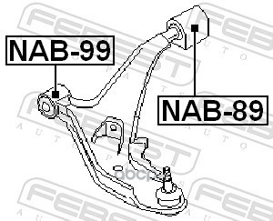 Febest NAB89 Сайлентблок задний переднего рычага