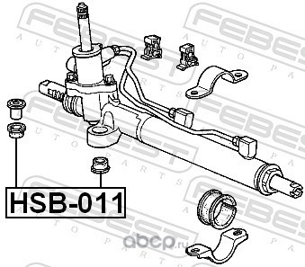Febest HSB011 Втулка рулевой рейки