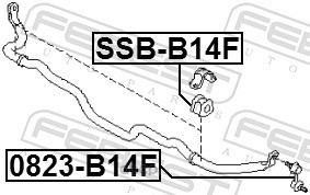Febest SSBB14F Втулка переднего стабилизатора