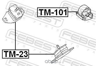 Febest TM23 Подушка двигателя передняя
