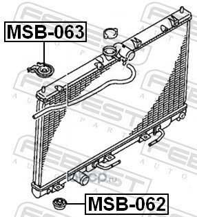Febest MSB063 Втулка крепления радиатора
