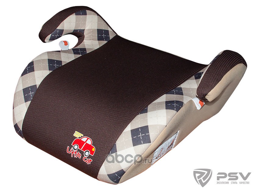 Little Car 125792 Бустер детский 22-36кг. Little Car Smart клетка-коричневый