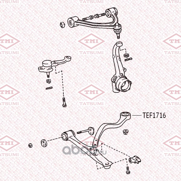 TATSUMI TEF1716 Сайлентблок переднего нижнего рычага задний