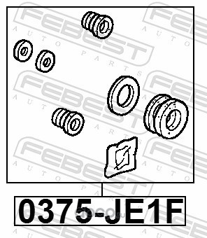 Febest 0375JE1F Ремкомплект суппорта тормозного переднего
