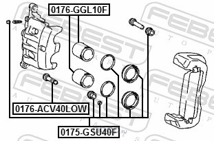 Febest 0175GSU40F Ремкомплект суппорта тормозного переднего