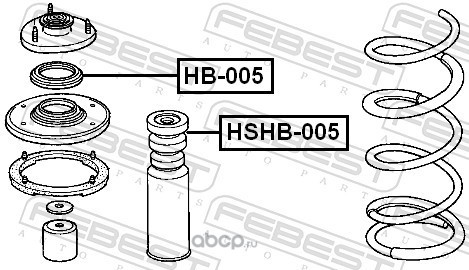 Febest HB005 Подшипник опоры переднего амортизатора