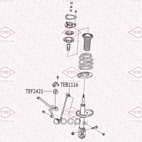 TATSUMI TEB1116 Тяга стабилизатора передняя L/R
