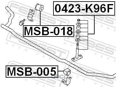 Febest MSB005 Втулка переднего стабилизатора