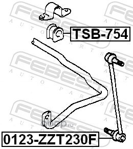 Febest TSB754 Втулка переднего стабилизатора