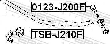 Febest TSBJ210F Втулка переднего стабилизатора