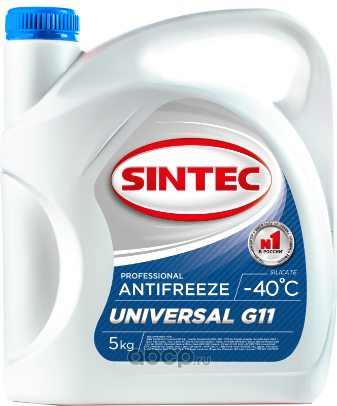 SINTEC 800522 Антифриз Universal G11 готовый -40C синий 5 кг