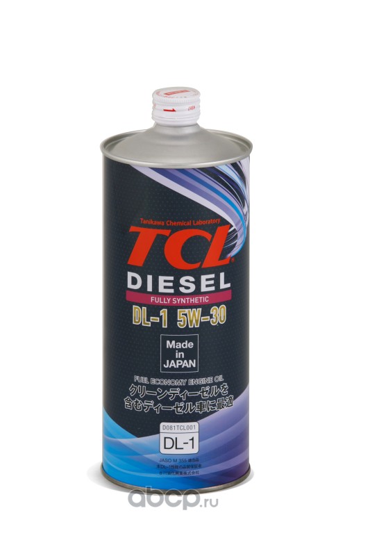 TCL D0010530 Масло для дизельных двигателей TCL Diesel, Fully Synth, DL-1, 5W30, 1л