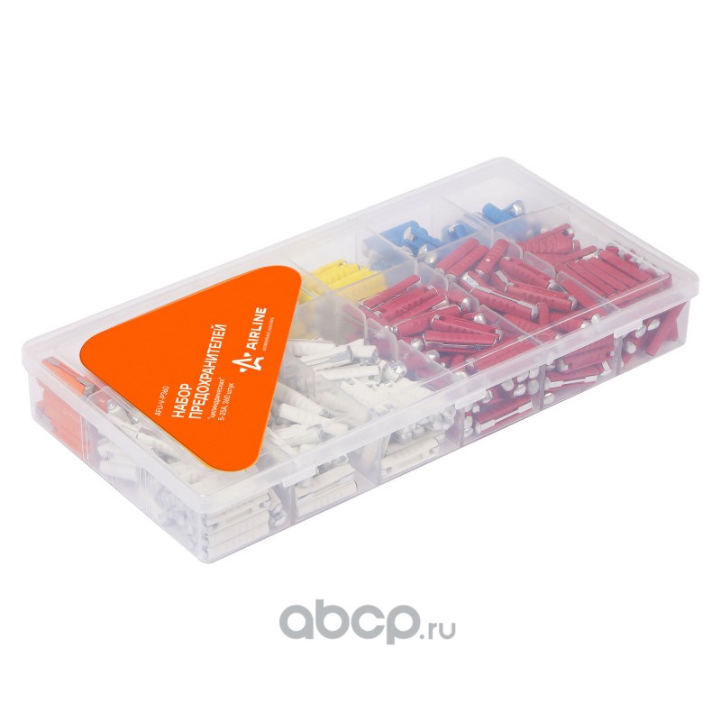 AIRLINE AFUVP360 Предохранители &quot;&quot;цилиндрические&quot;&quot; в пласт.коробке (360 шт. 5-25А)