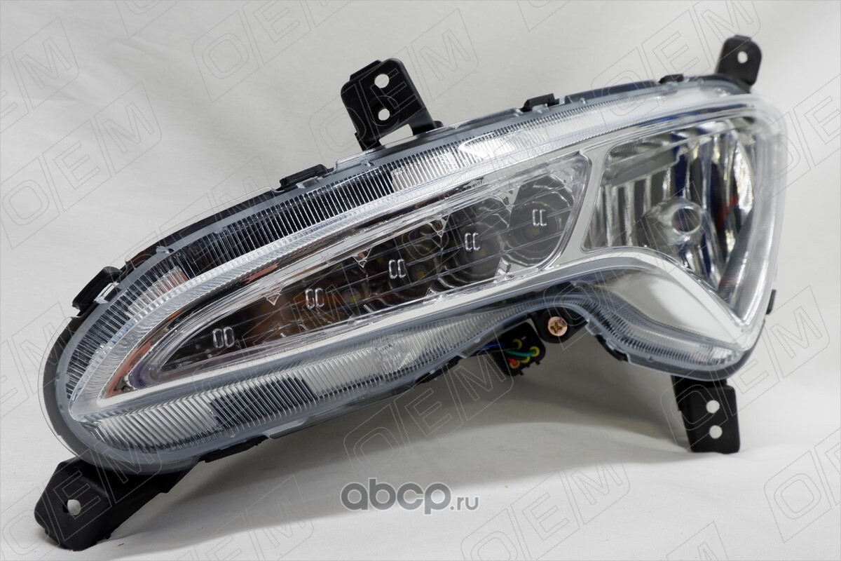 O.E.M. OEM0040PTFPL Фара противотуманная левая Hyundai Solaris 1 2014-2017,  светодиодные ДХО (LED)