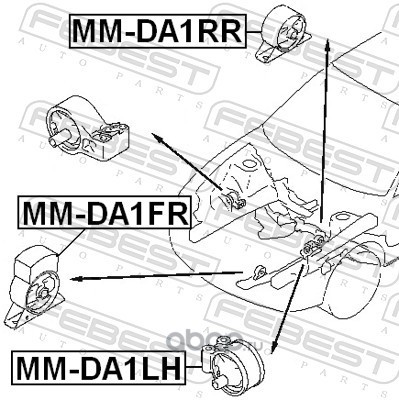 Febest MMDA1FR Подушка двигателя передняя