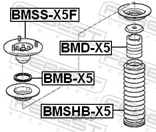 Febest BMSSX5F Опора переднего амортизатора
