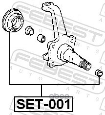 Febest SET001 Ремкомплект сальников поворотного кулака