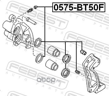 Febest 0575BT50F Ремкомплект суппорта тормозного переднего