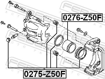 Febest 0275Z50F Ремкомплект суппорта тормозного переднего