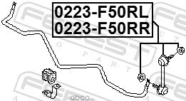 Febest 0223F50RR Тяга стабилизатора задняя правая