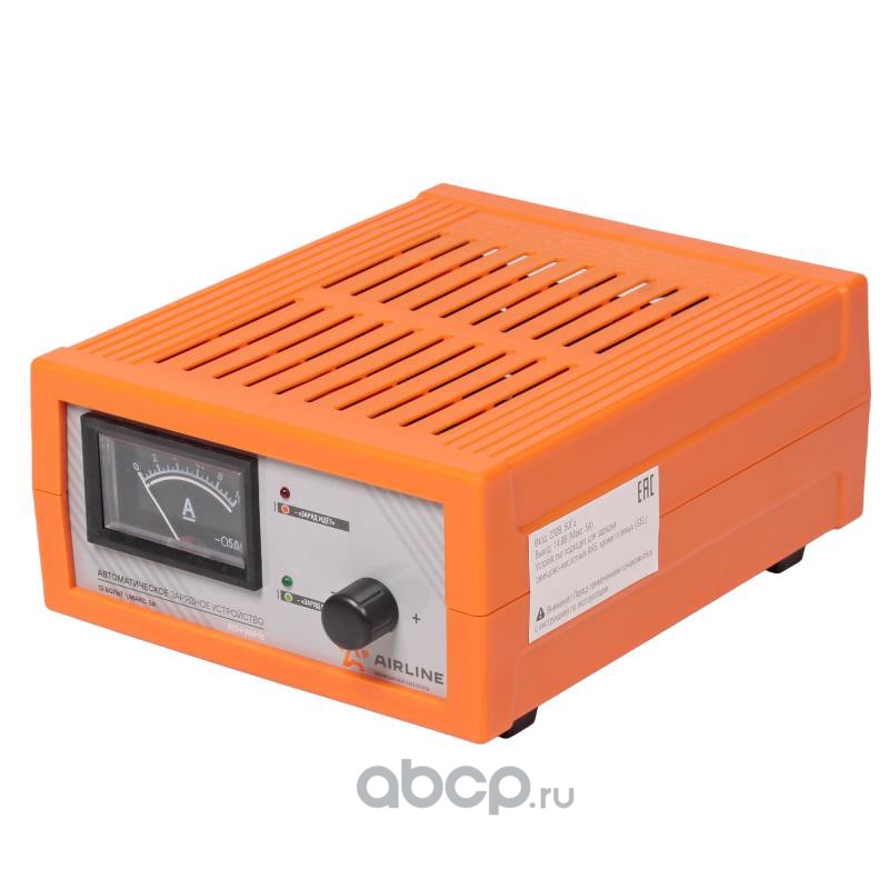 AIRLINE ACHAM16 Зарядное устройство 0-5А 12В, амперметр, ручная регулировка зарядного тока, импульсное (ACH-AM-16)