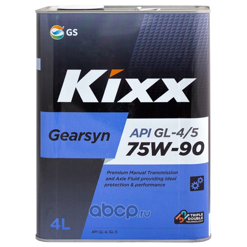 Kixx L296344TE1 Масло МКПП синтетика 75W-90 GL-4/GL-5 4л.