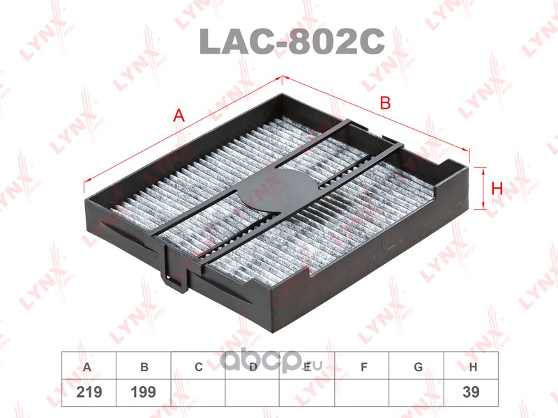LYNXauto LAC802C Фильтр салонный угольный