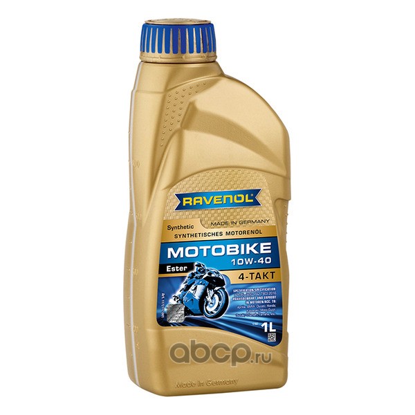 Ravenol 117211200101999 Моторное масло RAVENOL Motobike 4-T Ester 10W-40, 1 литр
