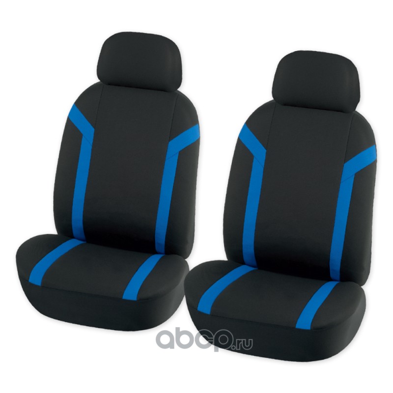 Чехлы на передние сиденья (рубашка) с подголовником, черно-синий 4 пр. A0508007