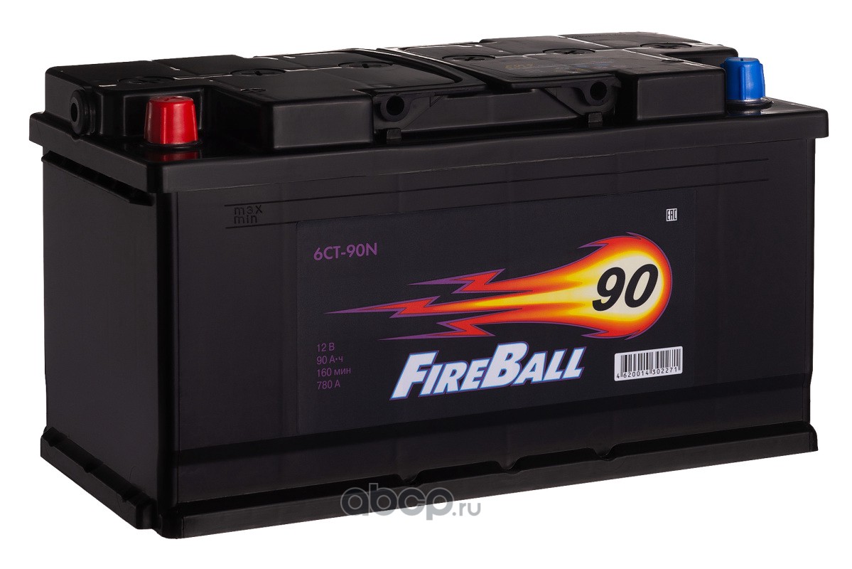 FireBall 590119020 Автомобильный аккумулятор 90 Ач (1) 6СТ-90N 780 A (CCA)