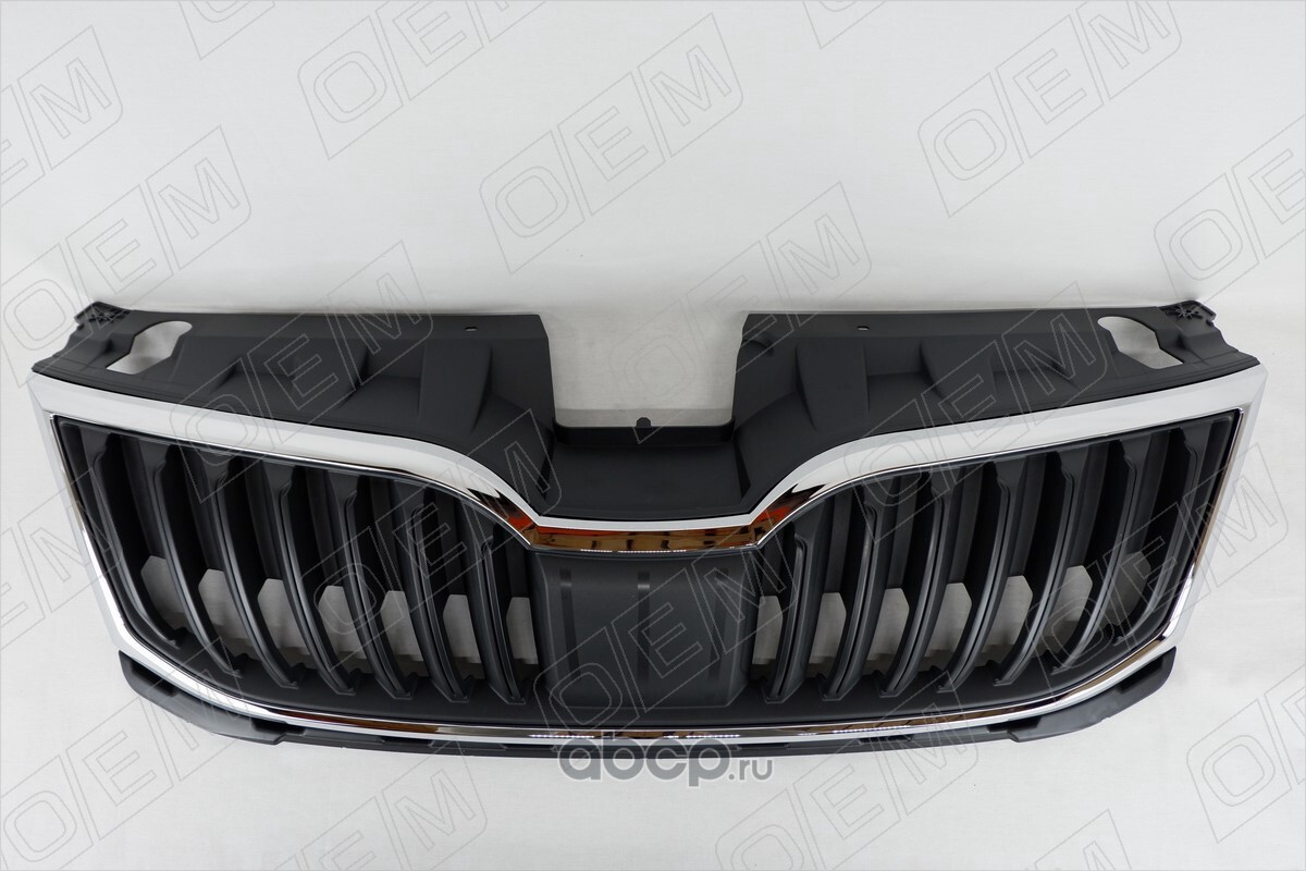 O.E.M. OEM3121 Решетка радиатора Skoda Octavia 3 A7 2017-2020, с хром  окантовкой, текстурная