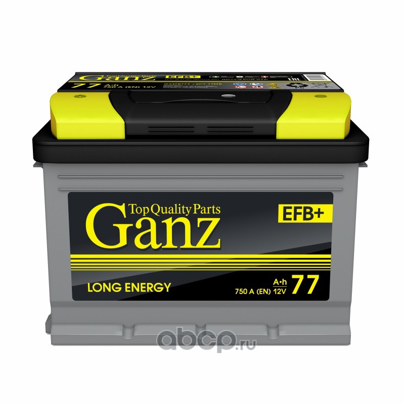 GANZ GAEFB771 Аккумулятор GANZ EFB 77 А/ч 278x175x190 EN750