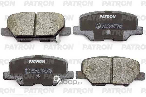 PATRON PBP1676 Колодки тормозные дисковые