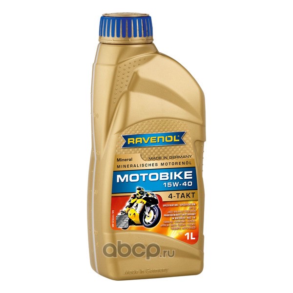 Моторное масло RAVENOL Motobike 4-T Mineral 15W-40, 1 литр 117312100101999