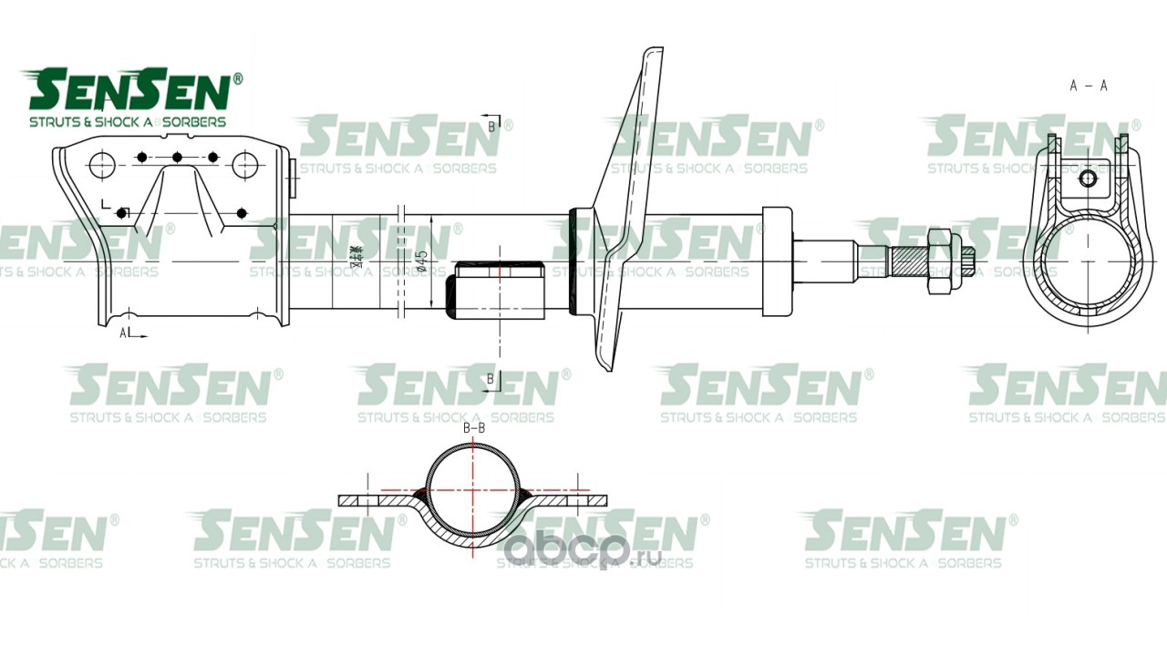 Амортизатор GAS R Renault Duster 4WD SENSEN 42130686 42130686 Sensen купить  в Москве. Варшавка Авто ЮЗАО Зюзино.