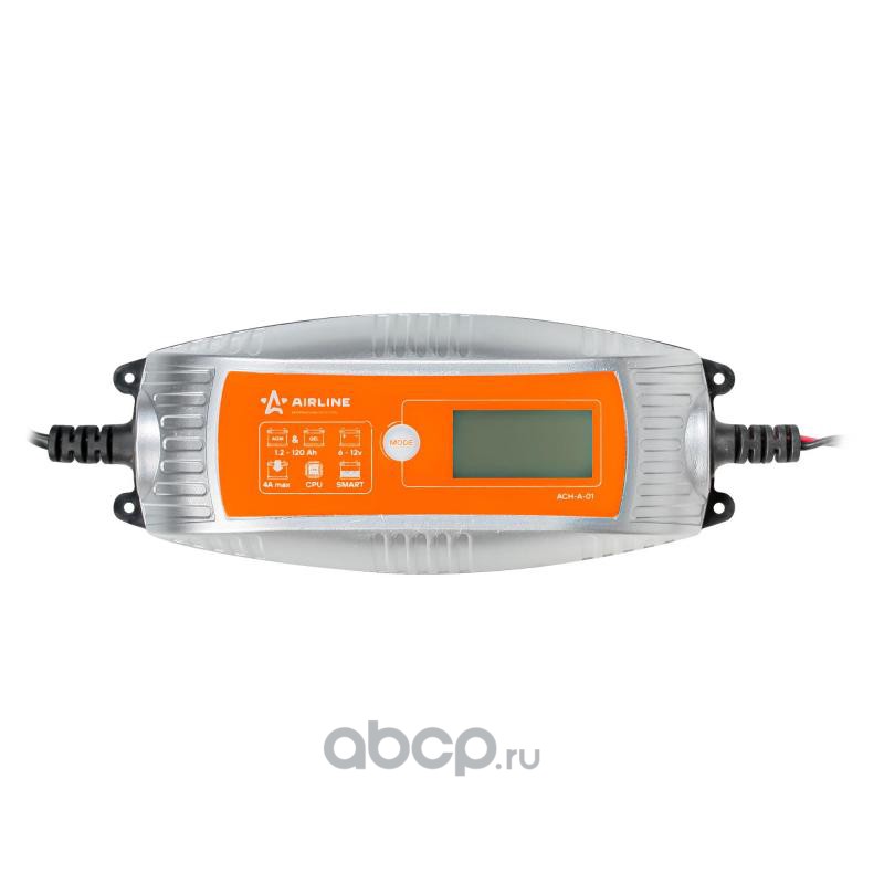 AIRLINE ACHA01 Зарядное устройство 4А 6В/12В, автоматическое, интеллектуальное, LCD дисп., электронное (ACH-A-01)