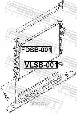 Febest VLSB001 Втулка крепления радиатора