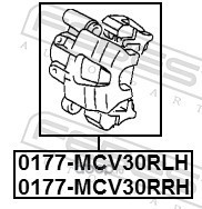 Febest 0177MCV30RRH Суппорт тормозной задний правый