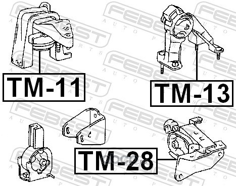 Febest TM13 Подушка двигателя задняя