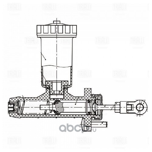 CF864 Trialli Цилиндр сцепления главный УАЗ 3163 Патриот с бачком полиамид  Trialli CF 864 купить запчасти в Банзай Авто