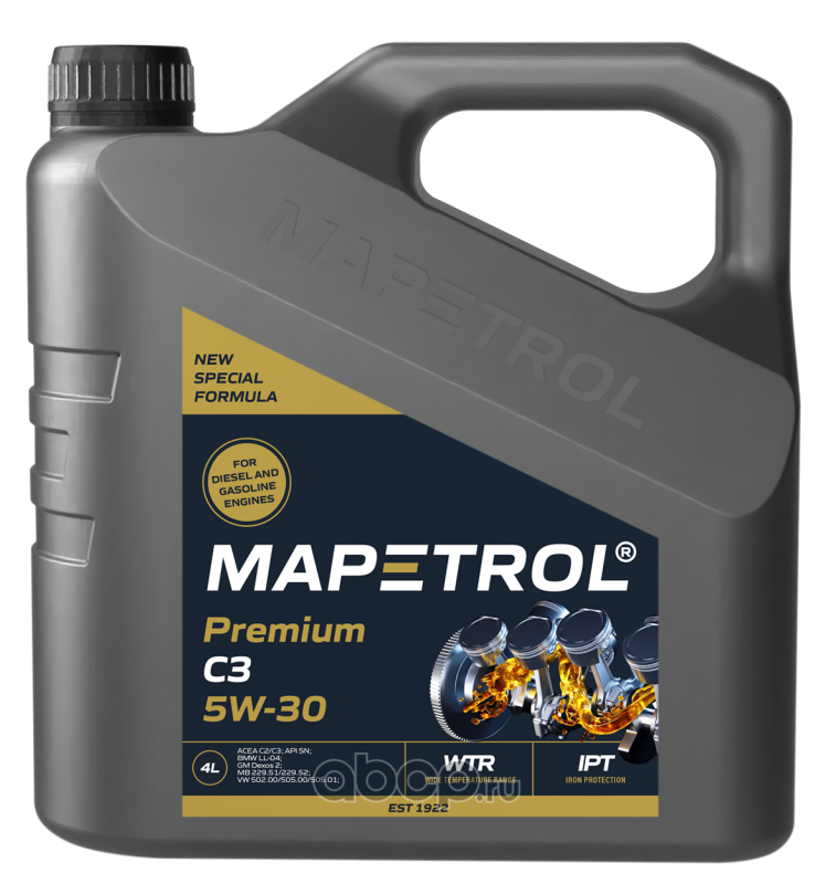 MAPETROL MAP0042 Масло моторное синтетика C3 5W-30 4 л
