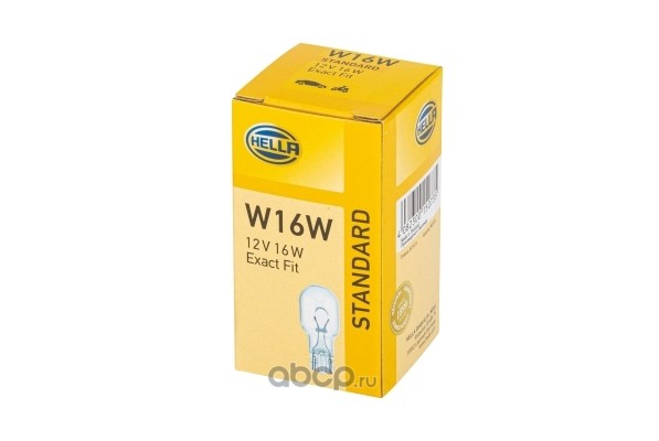 Лампа 12V W16W 16W W2,1x9,5d 1 шт. картон 8GA008246001