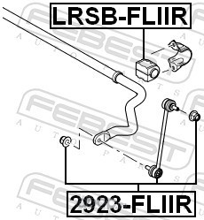 Febest LRSBFLIIR Втулка заднего стабилизатора D20.5