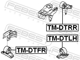 Febest TMDTFR Подушка двигателя передняя (гидравлическая)