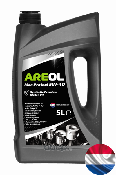AREOL 5W40AR009 Масло моторное AREOL Max Protect 5W40 синтетика 5л.