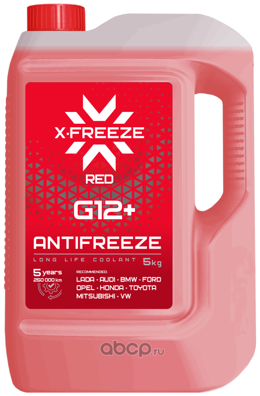 X-FREEZE A30140009 Антифриз  G12+ красный 5л.