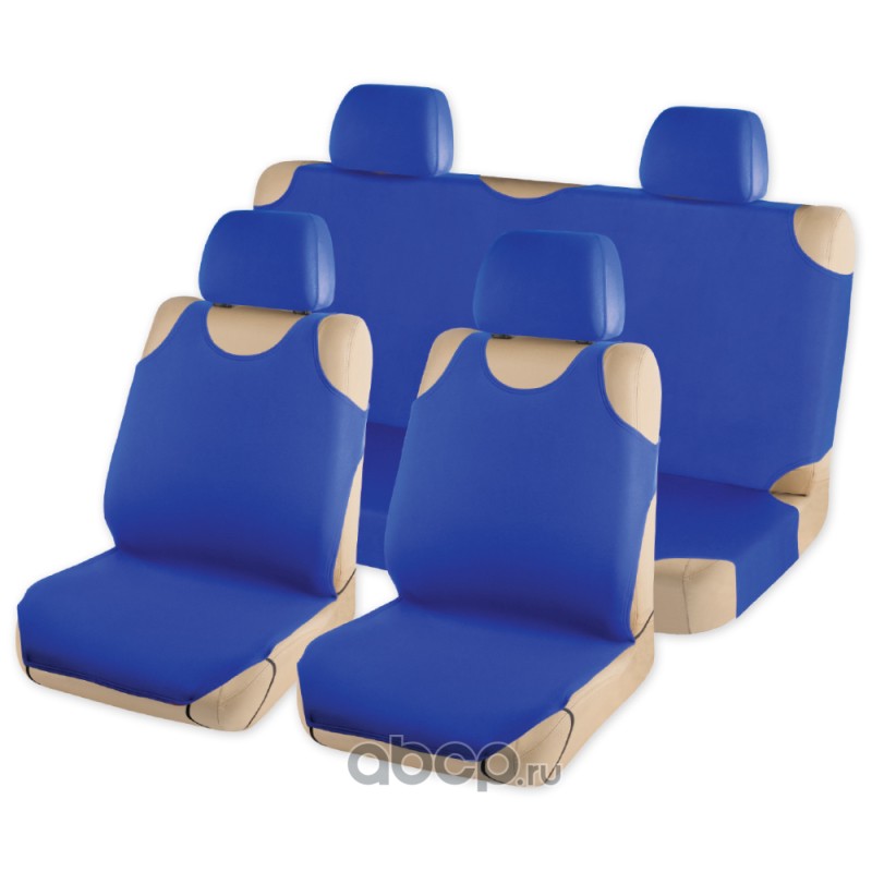 Чехлы на сиденья (майки) с подголовниками, синий 8 пр. A0508017
